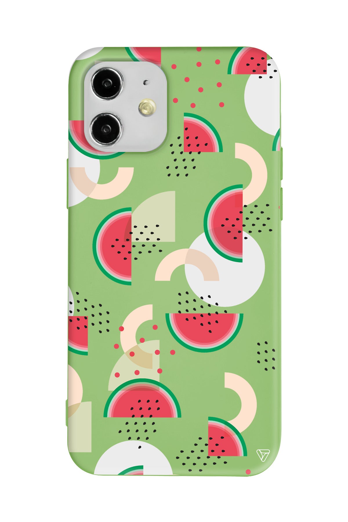 Karpuz Pattern Lansman Model İçi Kadife Silikon Telefon Kılıfı