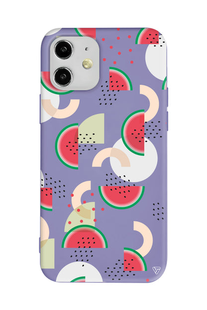 Karpuz Pattern Lansman Model İçi Kadife Silikon Telefon Kılıfı