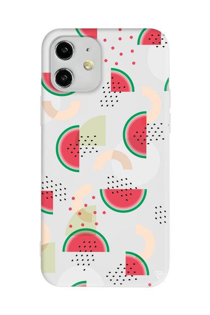 Karpuz Pattern Lansman Model İçi Kadife Silikon Telefon Kılıfı