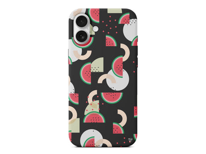 Karpuz Pattern Lansman Model İçi Kadife Silikon Telefon Kılıfı