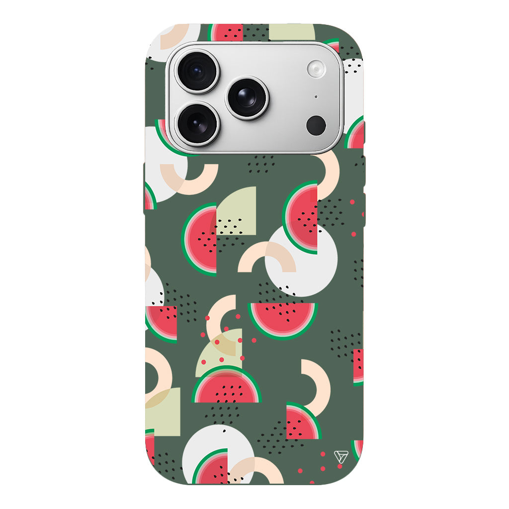 Karpuz Pattern Lansman Model İçi Kadife Silikon Telefon Kılıfı