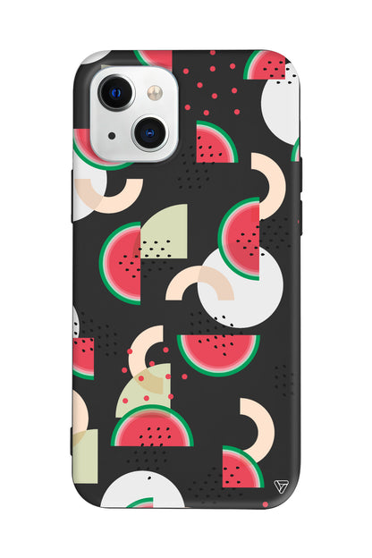 Karpuz Pattern Lansman Model İçi Kadife Silikon Telefon Kılıfı