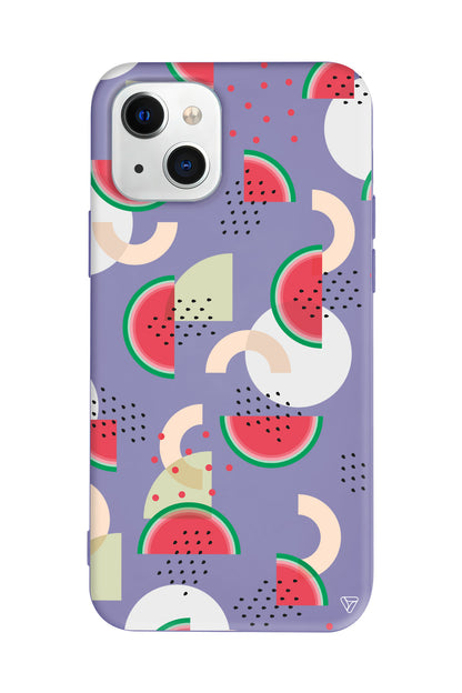 Karpuz Pattern Lansman Model İçi Kadife Silikon Telefon Kılıfı