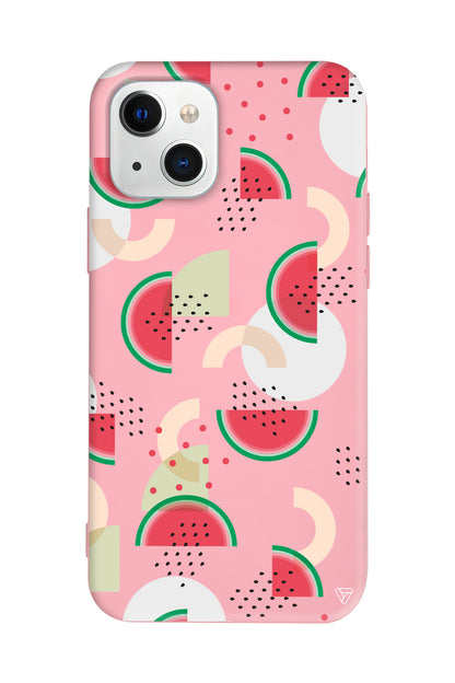 Karpuz Pattern Lansman Model İçi Kadife Silikon Telefon Kılıfı