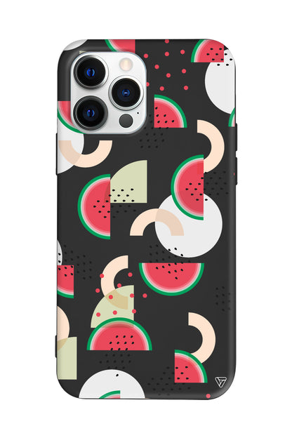 Karpuz Pattern Lansman Model İçi Kadife Silikon Telefon Kılıfı