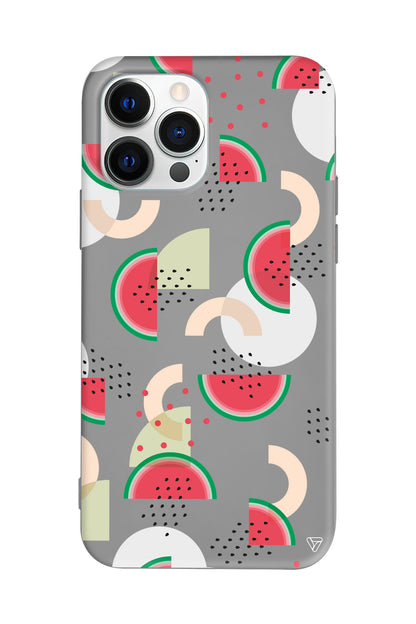 Karpuz Pattern Lansman Model İçi Kadife Silikon Telefon Kılıfı