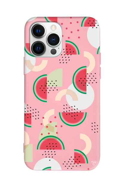 Karpuz Pattern Lansman Model İçi Kadife Silikon Telefon Kılıfı