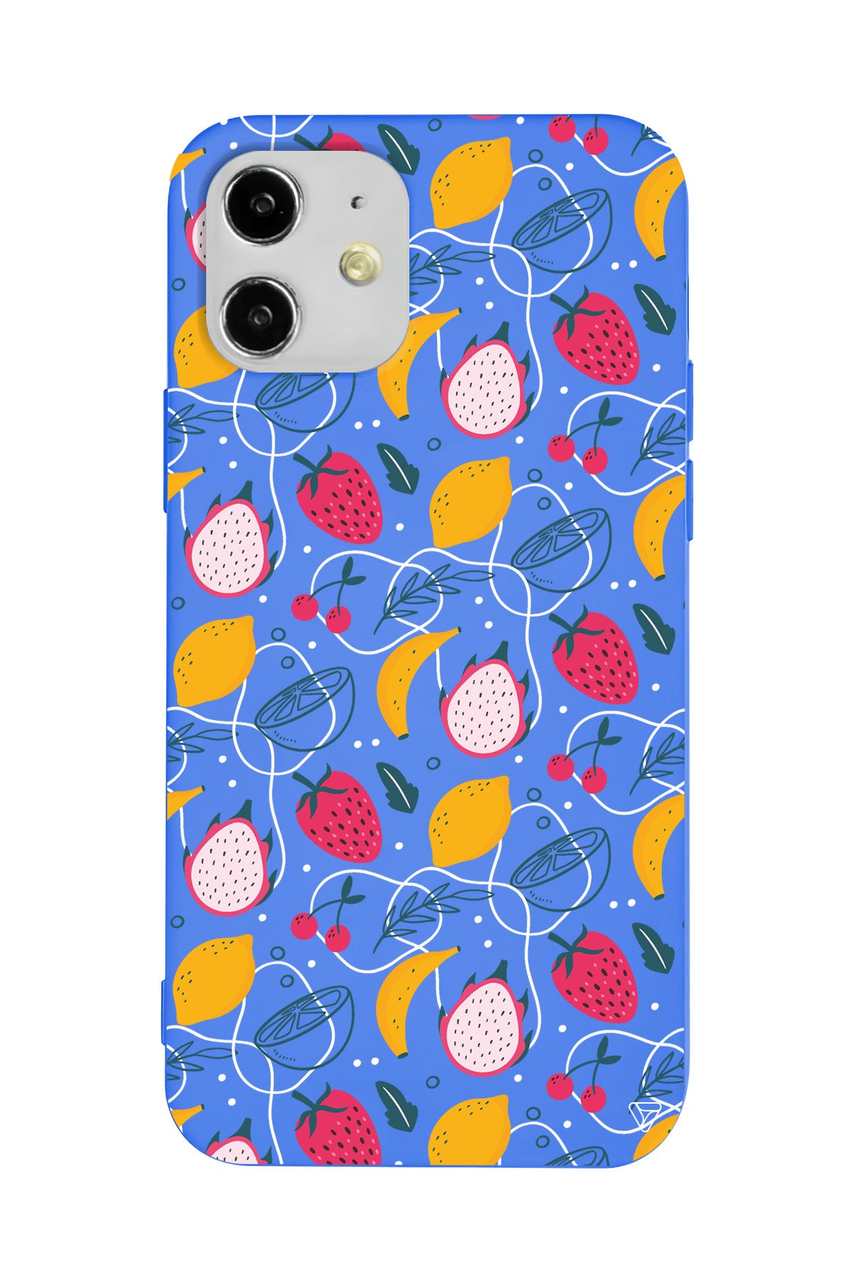 Cizgisel Meyveler 2 Lansman Model İçi Kadife Silikon Telefon Kılıfı