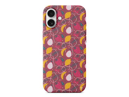 Cizgisel Meyveler 2 Lansman Model İçi Kadife Silikon Telefon Kılıfı