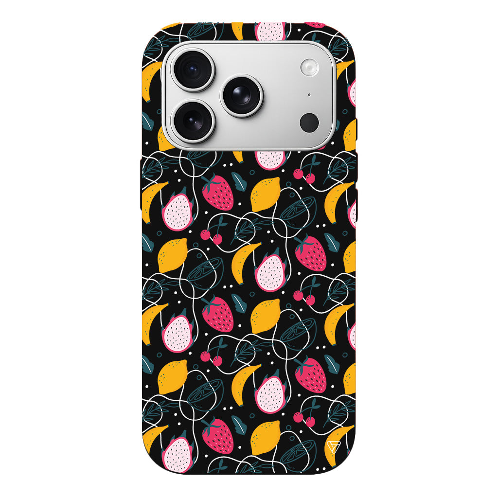 Cizgisel Meyveler 2 Lansman Model İçi Kadife Silikon Telefon Kılıfı