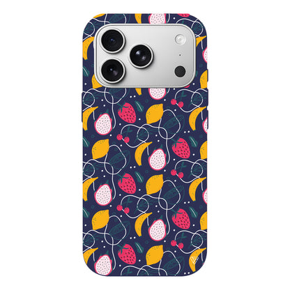 Cizgisel Meyveler 2 Lansman Model İçi Kadife Silikon Telefon Kılıfı