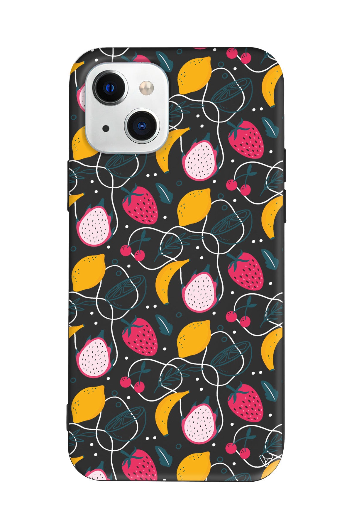 Cizgisel Meyveler 2 Lansman Model İçi Kadife Silikon Telefon Kılıfı