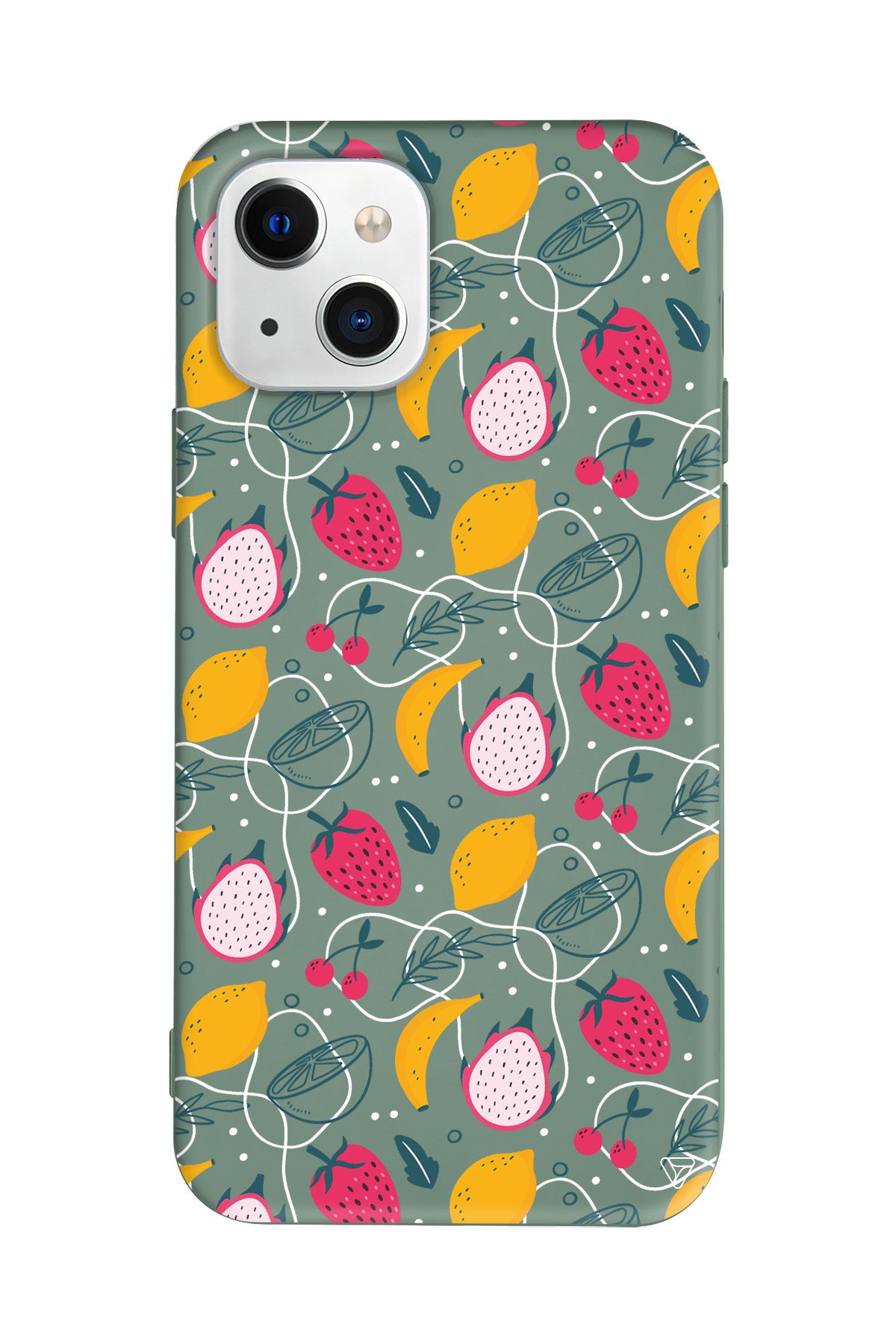 Cizgisel Meyveler 2 Lansman Model İçi Kadife Silikon Telefon Kılıfı – Plus Serisine Özel