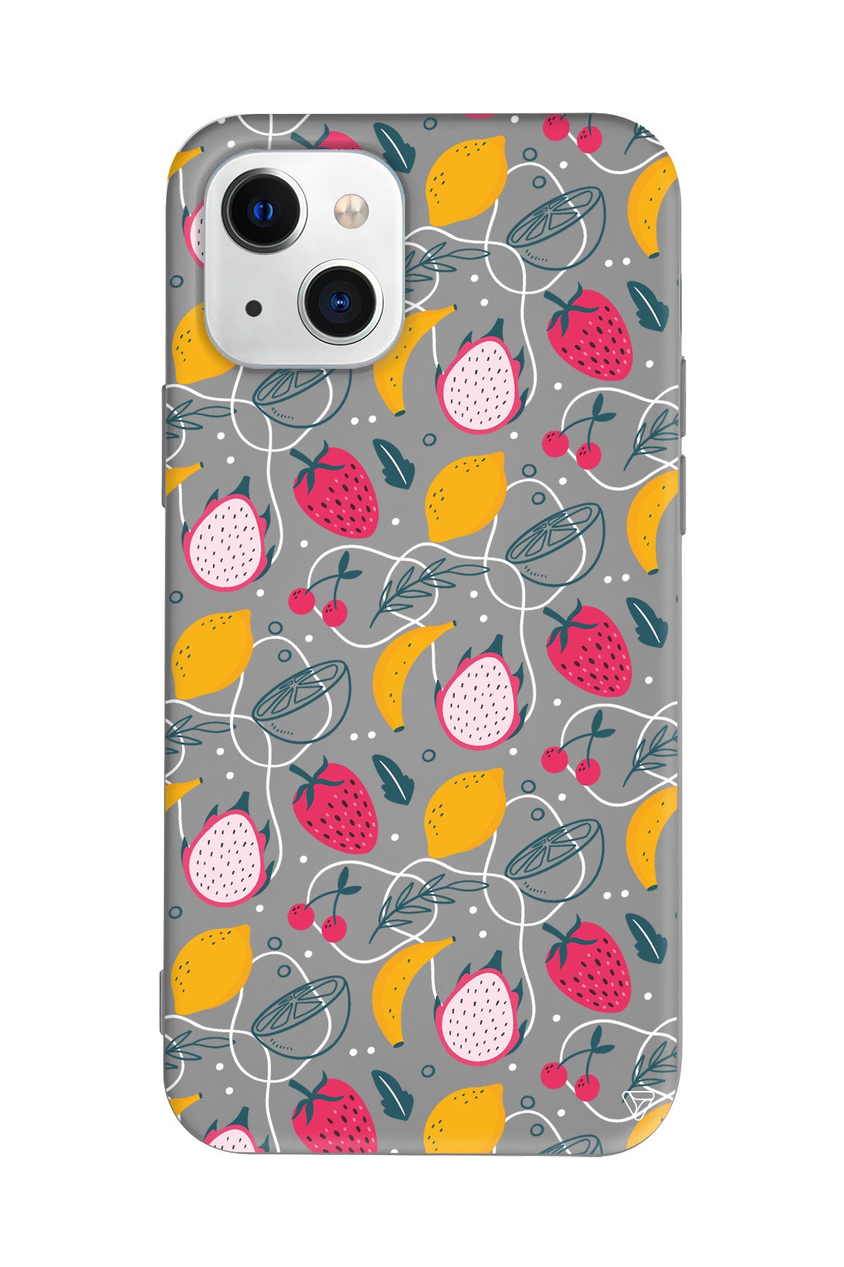 Cizgisel Meyveler 2 Lansman Model İçi Kadife Silikon Telefon Kılıfı – Plus Serisine Özel