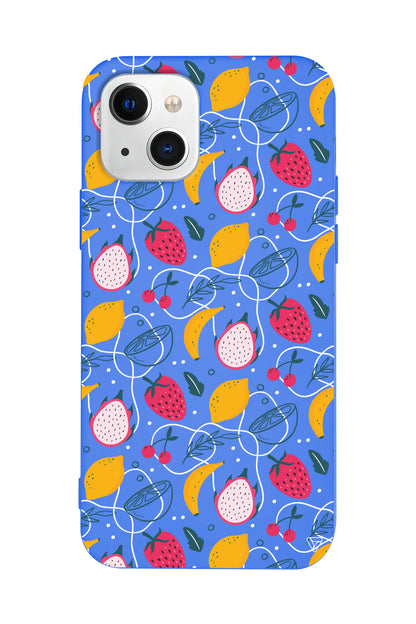 Cizgisel Meyveler 2 Lansman Model İçi Kadife Silikon Telefon Kılıfı – Plus Serisine Özel