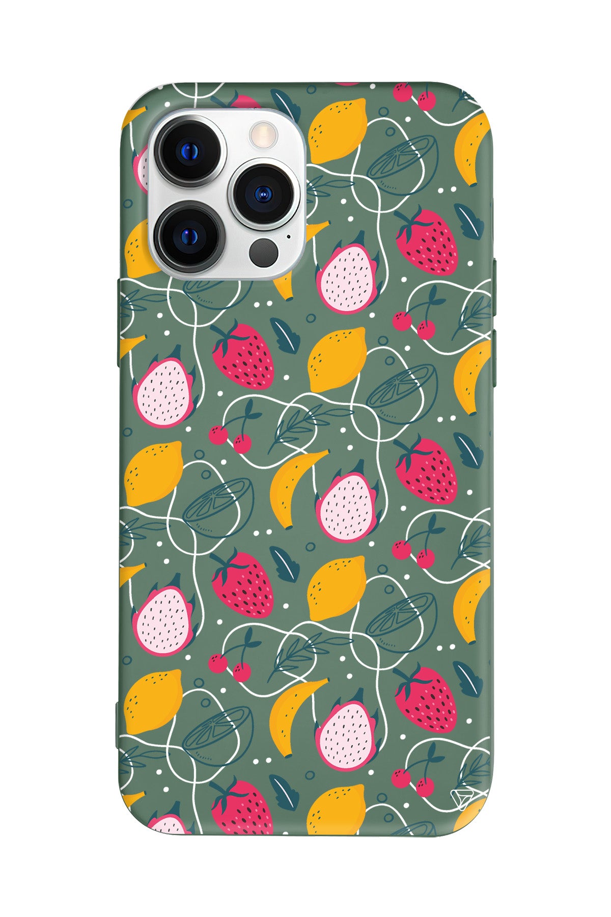 Cizgisel Meyveler 2 Lansman Model İçi Kadife Silikon Telefon Kılıfı