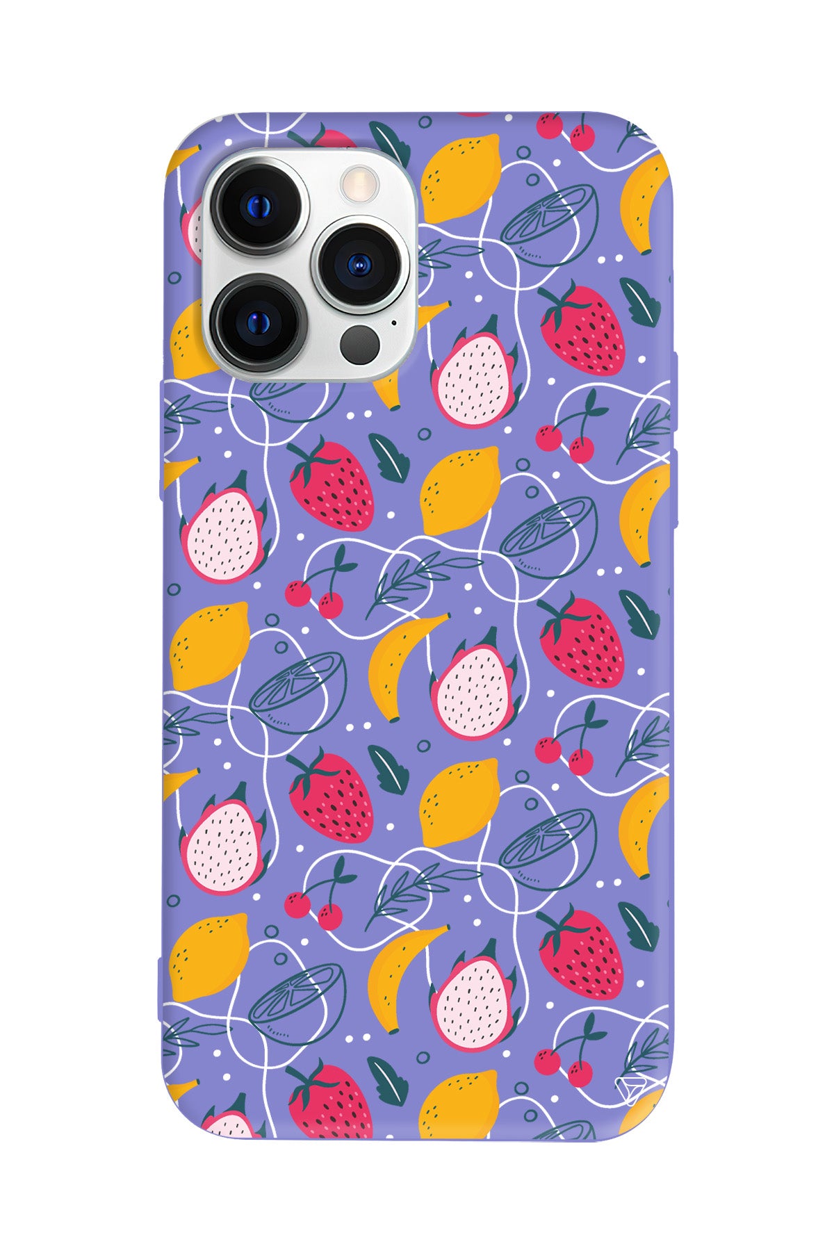 Cizgisel Meyveler 2 Lansman Model İçi Kadife Silikon Telefon Kılıfı