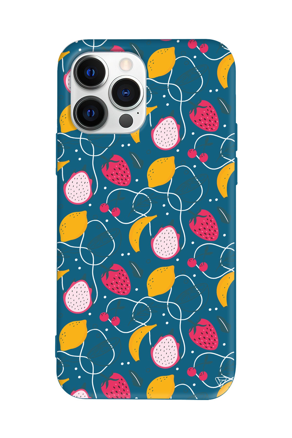 Cizgisel Meyveler 2 Lansman Model İçi Kadife Silikon Telefon Kılıfı