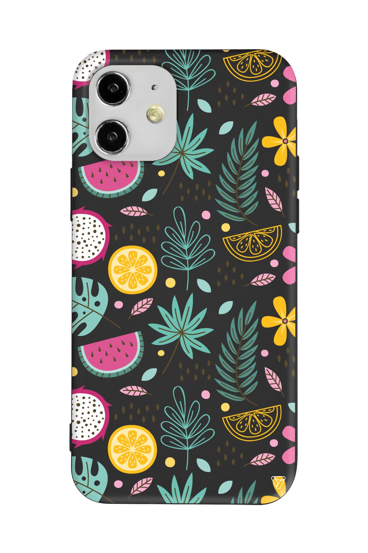 Cicekler Meyveler Lansman Model İçi Kadife Silikon Telefon Kılıfı