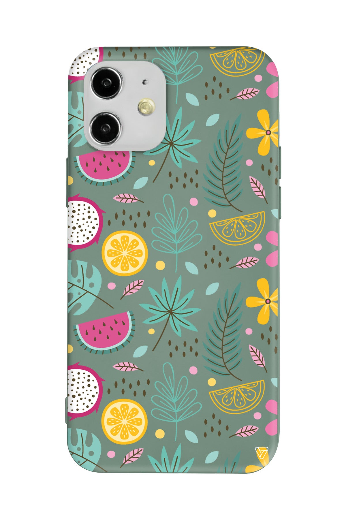 Cicekler Meyveler Lansman Model İçi Kadife Silikon Telefon Kılıfı