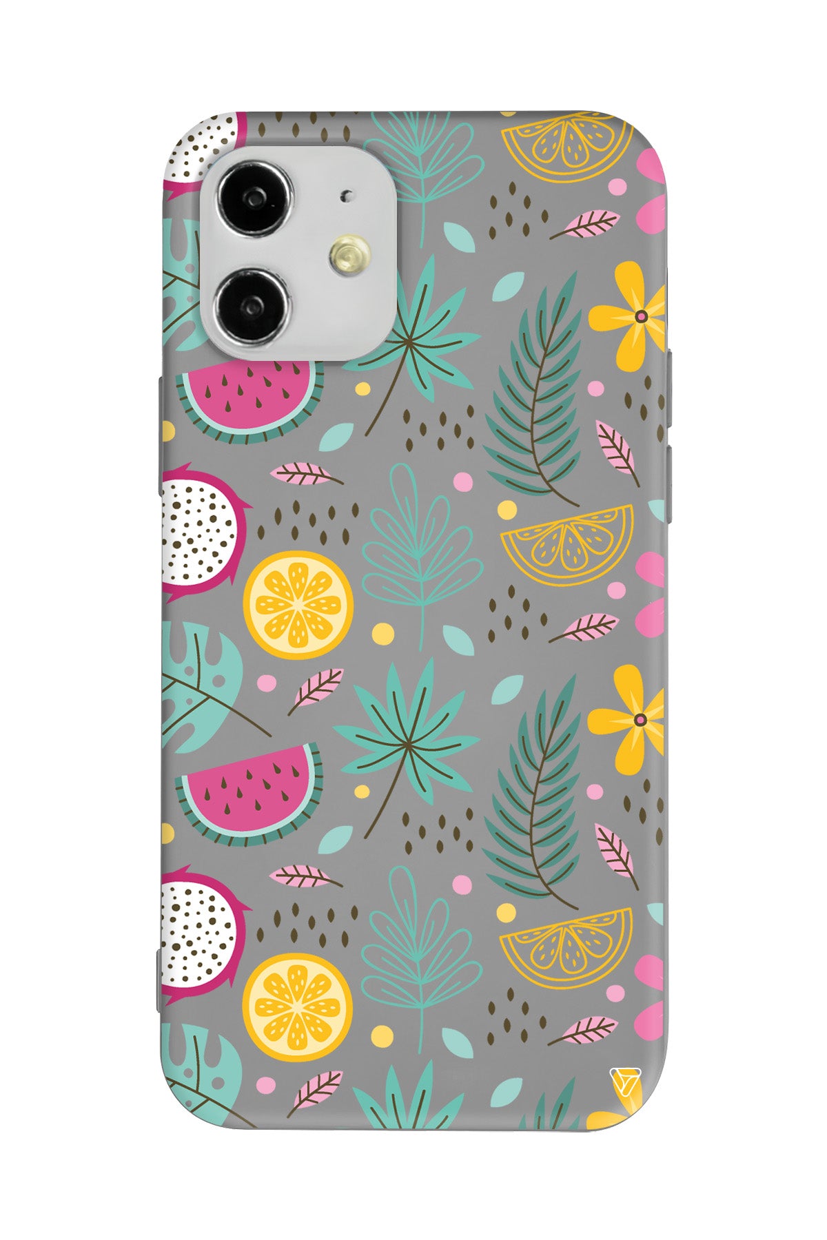 Cicekler Meyveler Lansman Model İçi Kadife Silikon Telefon Kılıfı