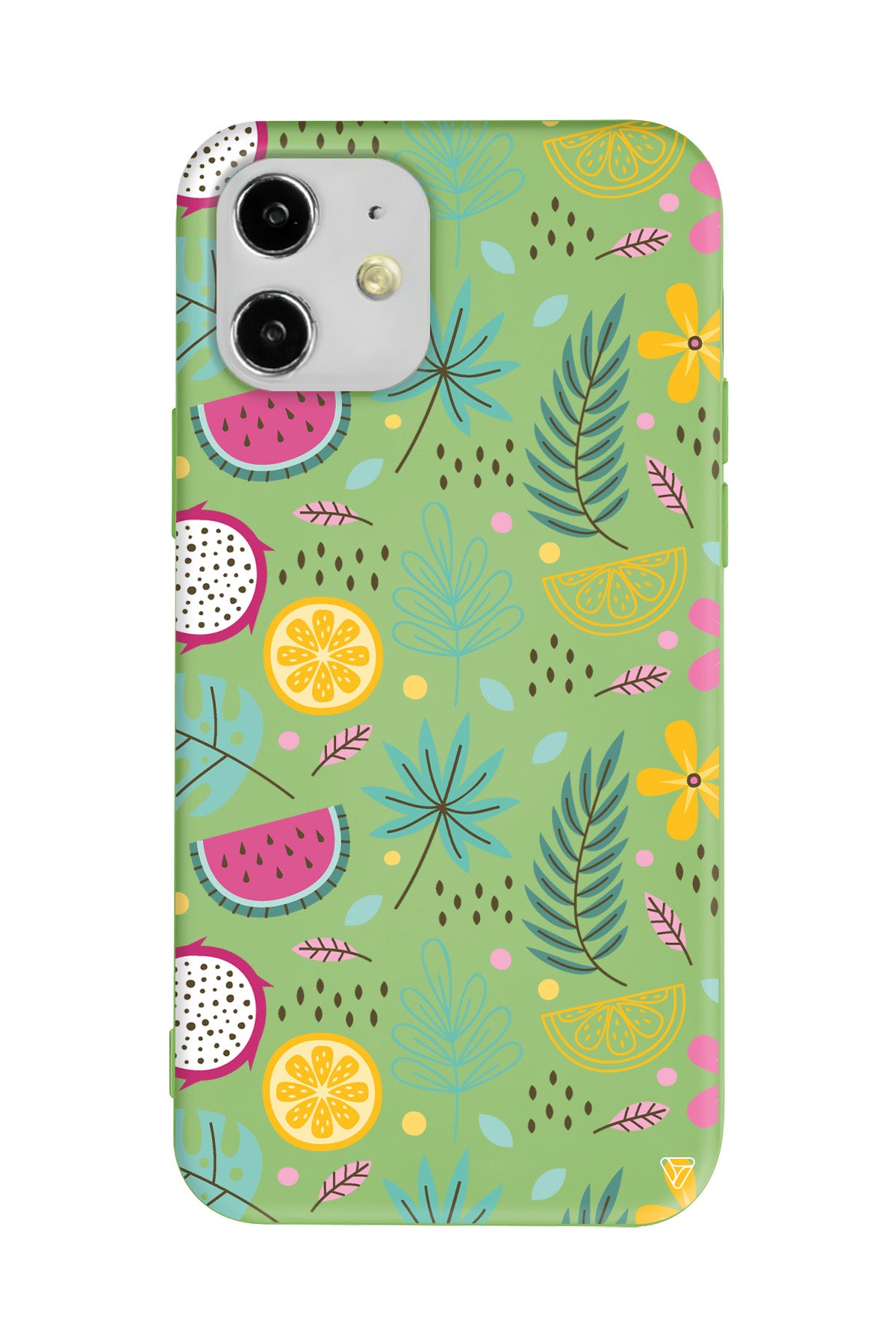 Cicekler Meyveler Lansman Model İçi Kadife Silikon Telefon Kılıfı