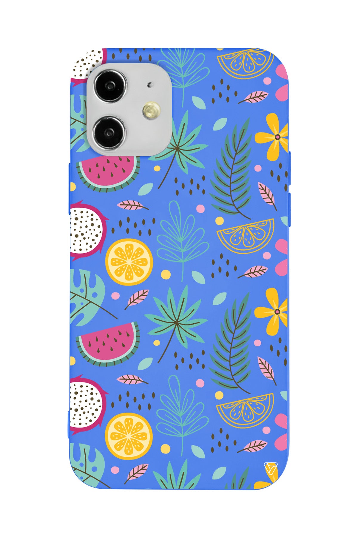 Cicekler Meyveler Lansman Model İçi Kadife Silikon Telefon Kılıfı