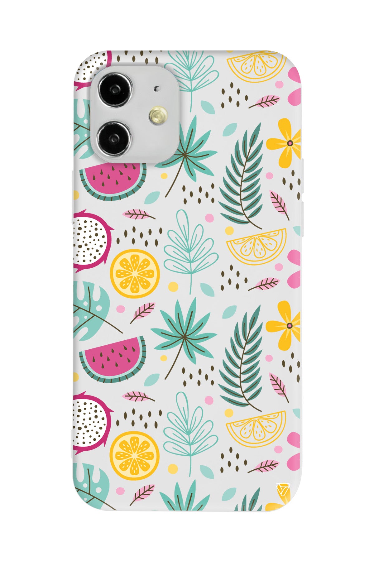 Cicekler Meyveler Lansman Model İçi Kadife Silikon Telefon Kılıfı