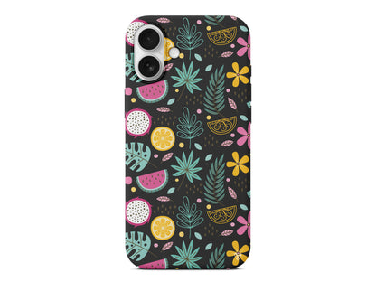 Cicekler Meyveler Lansman Model İçi Kadife Silikon Telefon Kılıfı