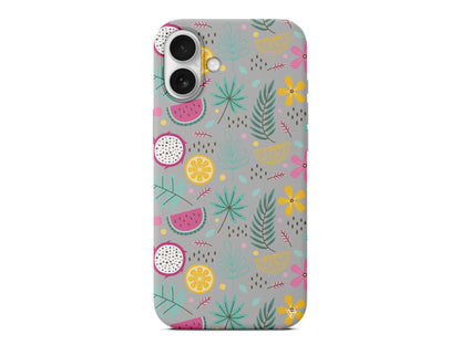 Cicekler Meyveler Lansman Model İçi Kadife Silikon Telefon Kılıfı