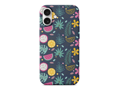 Cicekler Meyveler Lansman Model İçi Kadife Silikon Telefon Kılıfı