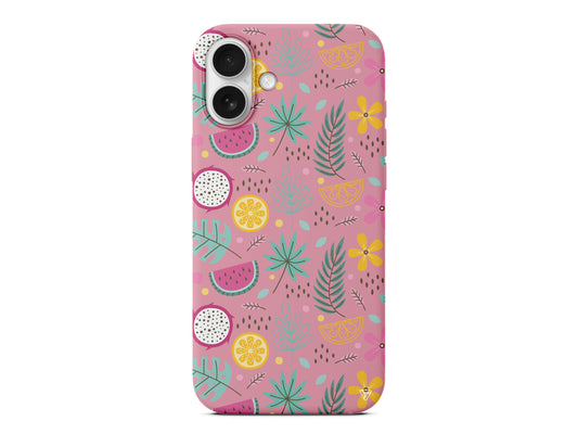 Cicekler Meyveler Lansman Model İçi Kadife Silikon Telefon Kılıfı – Plus Serisine Özel