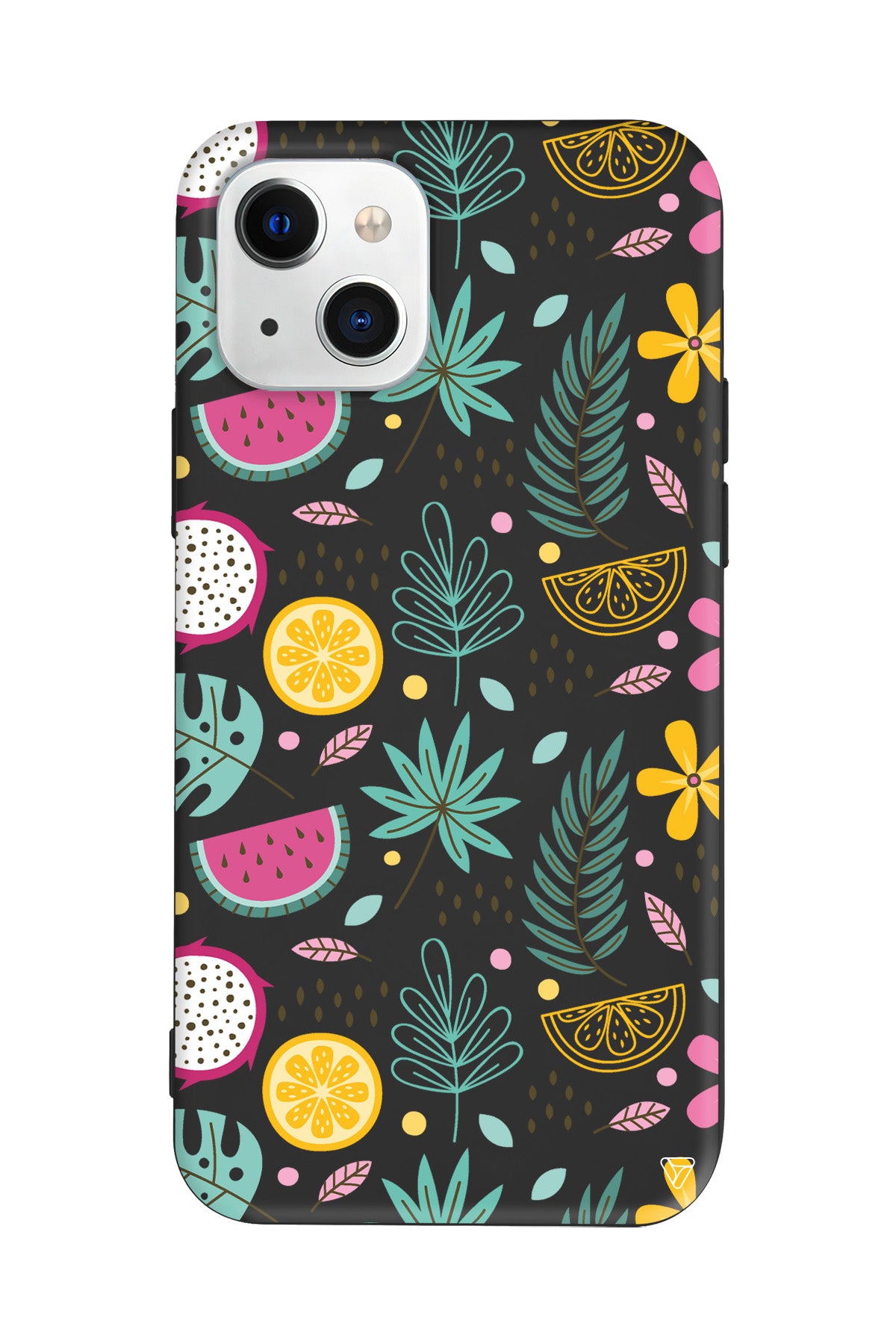 Cicekler Meyveler Lansman Model İçi Kadife Silikon Telefon Kılıfı