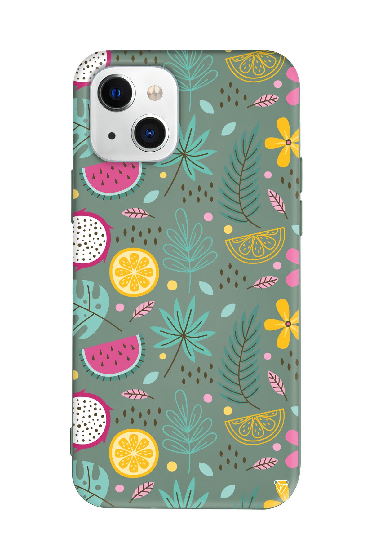 Cicekler Meyveler Lansman Model İçi Kadife Silikon Telefon Kılıfı