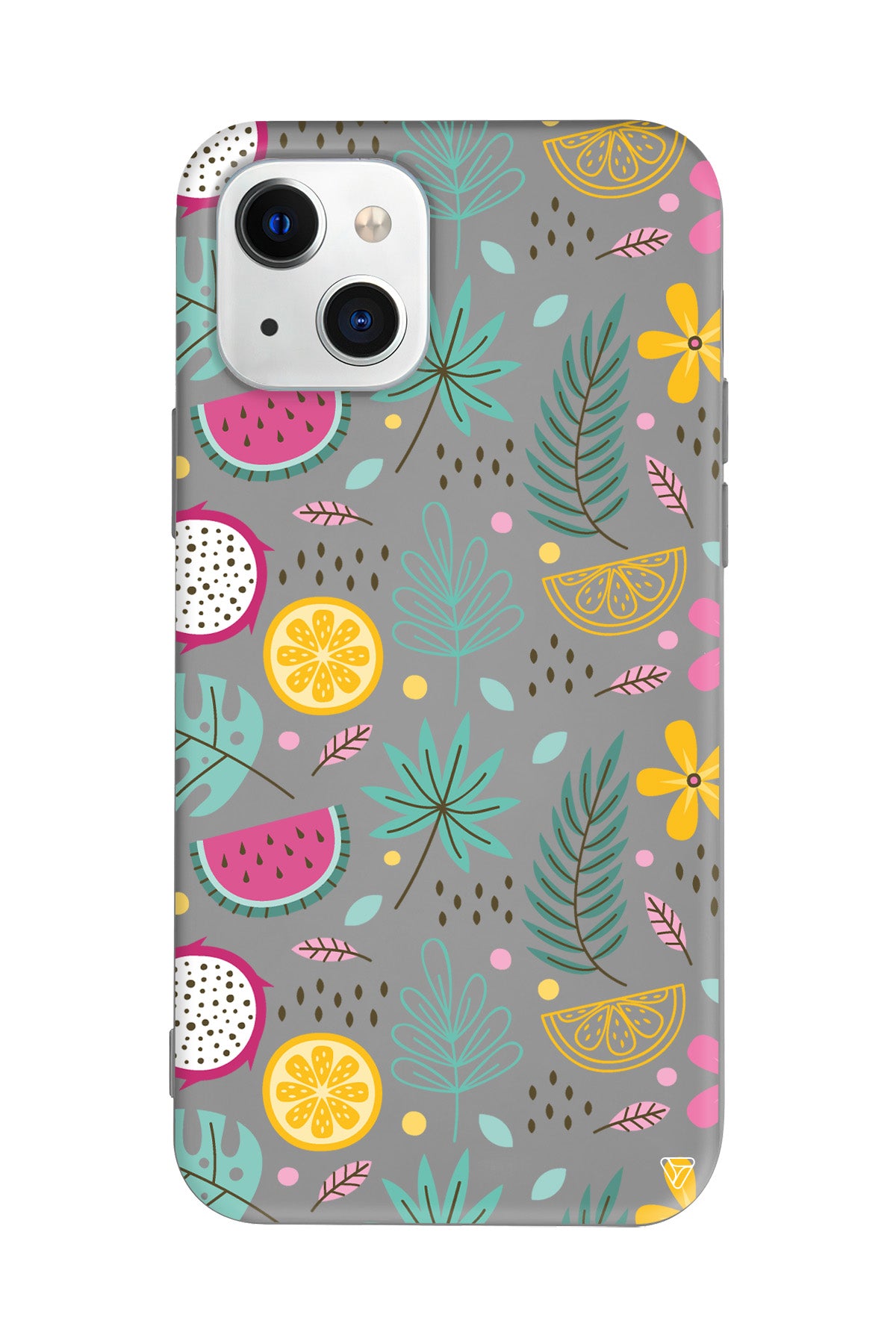 Cicekler Meyveler Lansman Model İçi Kadife Silikon Telefon Kılıfı