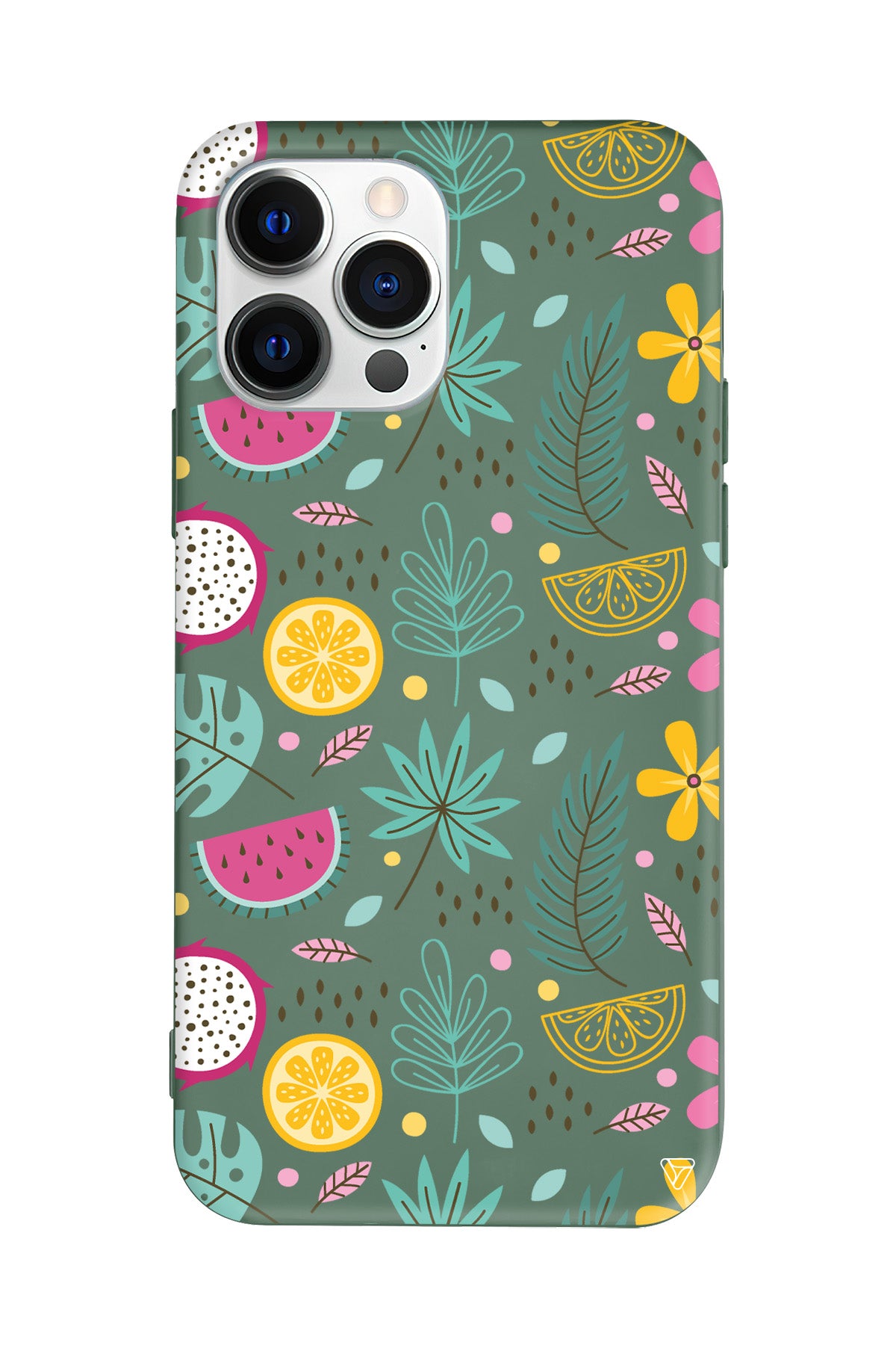 Cicekler Meyveler Lansman Model İçi Kadife Silikon Telefon Kılıfı