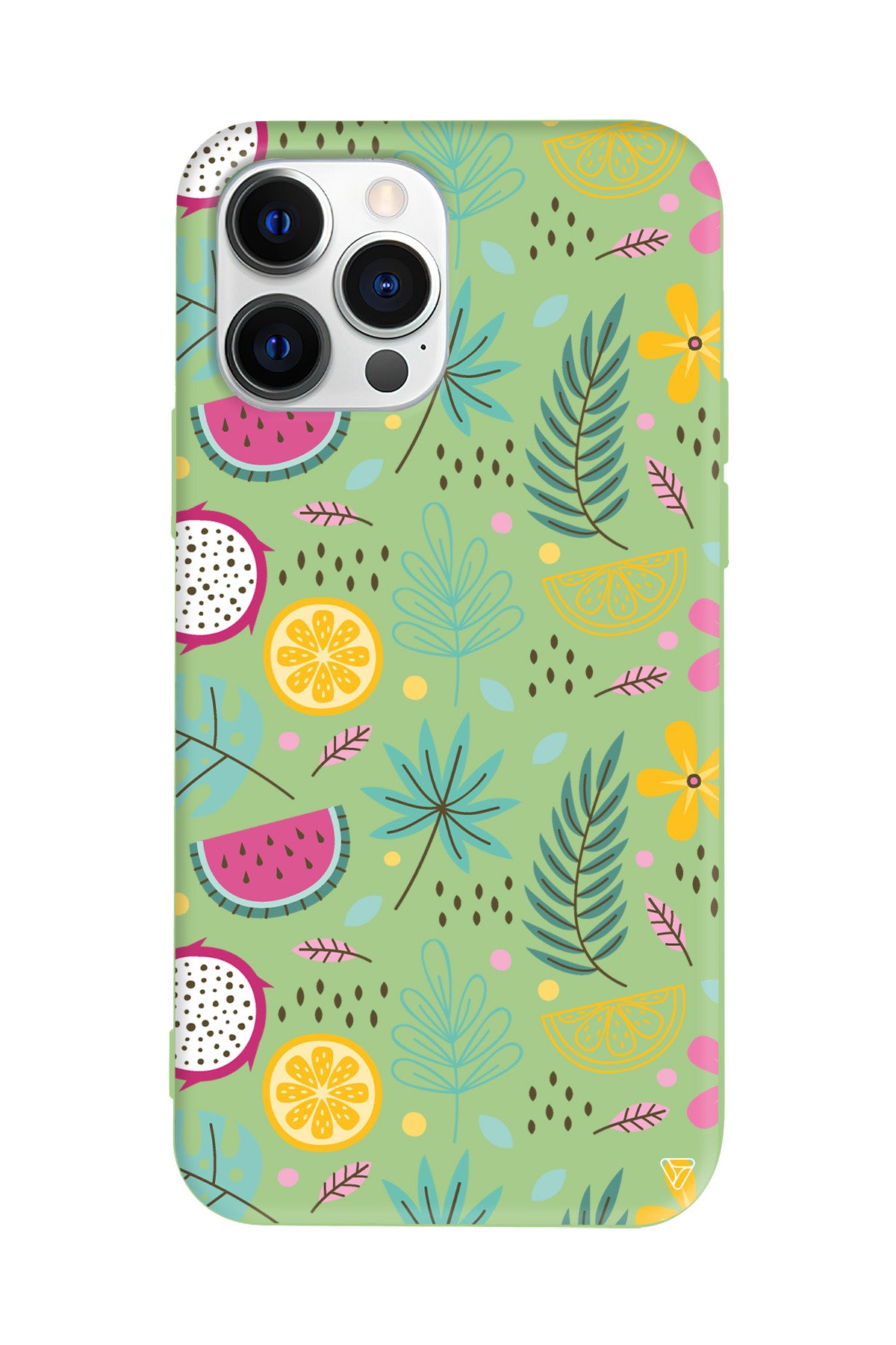 Cicekler Meyveler Lansman Model İçi Kadife Silikon Telefon Kılıfı