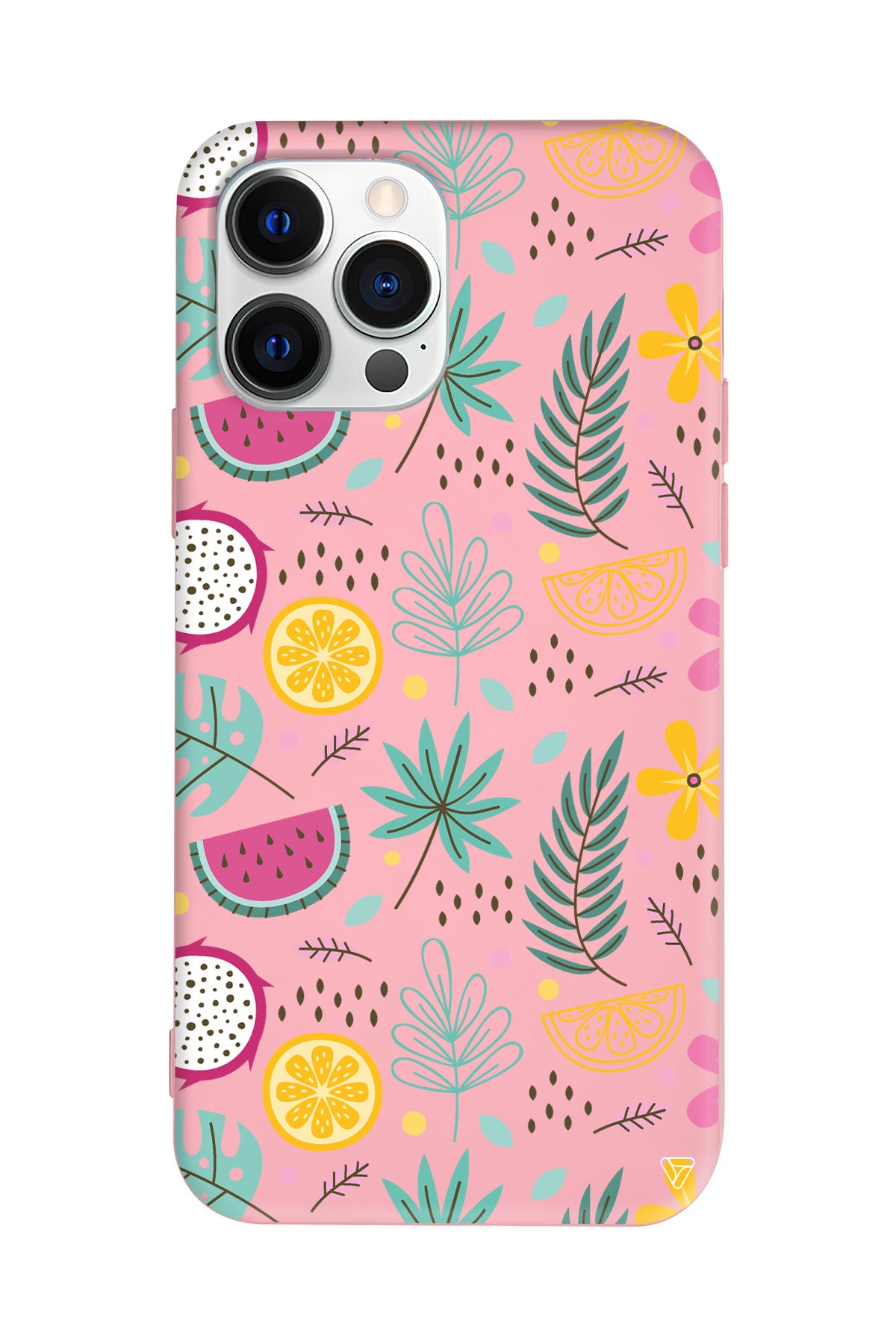 Cicekler Meyveler Lansman Model İçi Kadife Silikon Telefon Kılıfı