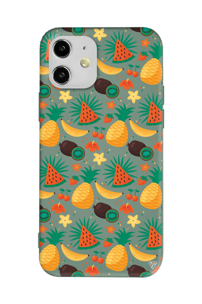 Kivili Meyveler Lansman Model İçi Kadife Silikon Telefon Kılıfı