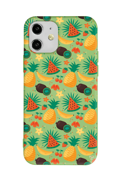 Kivili Meyveler Lansman Model İçi Kadife Silikon Telefon Kılıfı