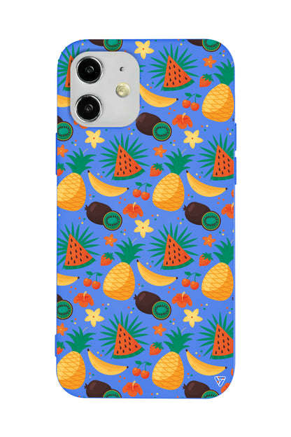 Kivili Meyveler Lansman Model İçi Kadife Silikon Telefon Kılıfı