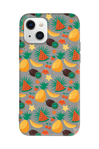 Kivili Meyveler Lansman Model İçi Kadife Silikon Telefon Kılıfı – Plus Serisine Özel