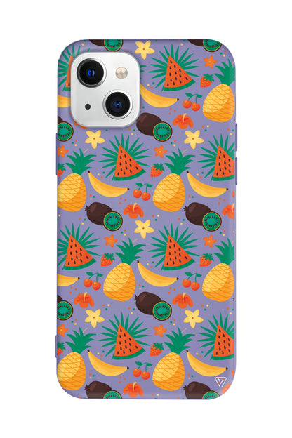 Kivili Meyveler Lansman Model İçi Kadife Silikon Telefon Kılıfı – Plus Serisine Özel