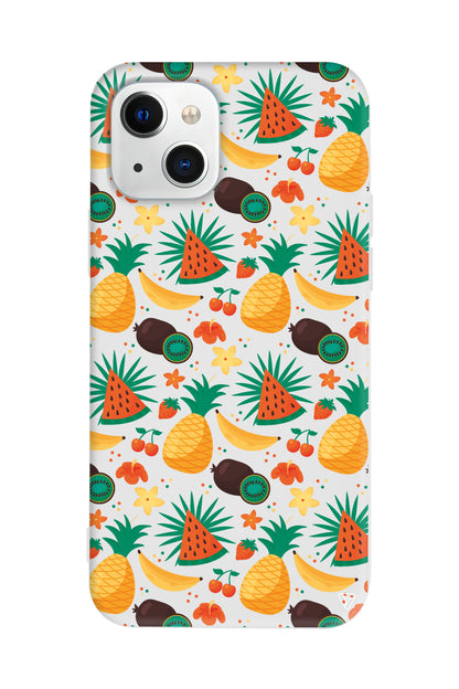 Kivili Meyveler Lansman Model İçi Kadife Silikon Telefon Kılıfı – Plus Serisine Özel