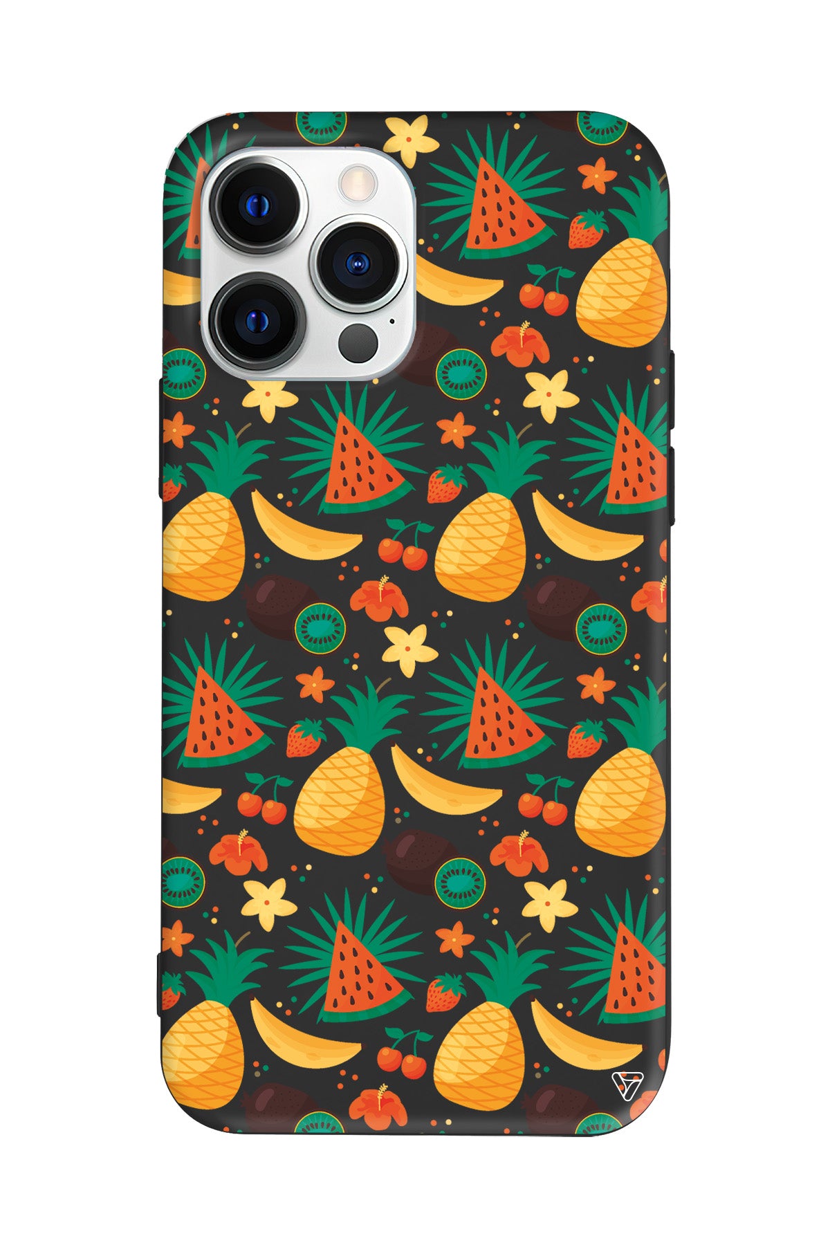 Kivili Meyveler Lansman Model İçi Kadife Silikon Telefon Kılıfı