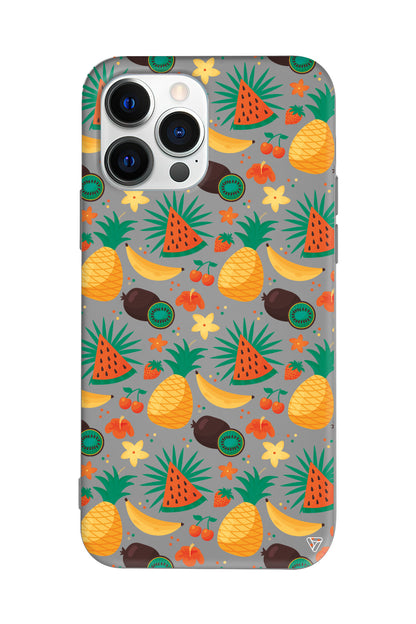 Kivili Meyveler Lansman Model İçi Kadife Silikon Telefon Kılıfı