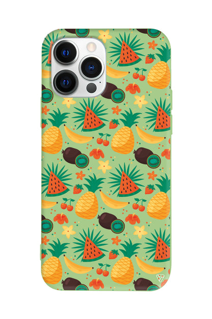 Kivili Meyveler Lansman Model İçi Kadife Silikon Telefon Kılıfı