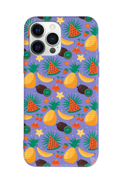 Kivili Meyveler Lansman Model İçi Kadife Silikon Telefon Kılıfı