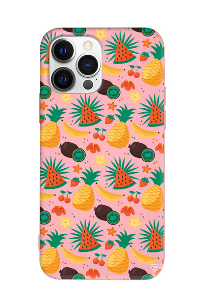 Kivili Meyveler Lansman Model İçi Kadife Silikon Telefon Kılıfı