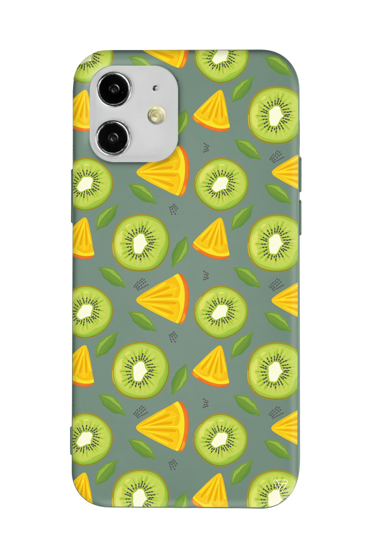 Kivi ve Portakal Lansman Model İçi Kadife Silikon Telefon Kılıfı